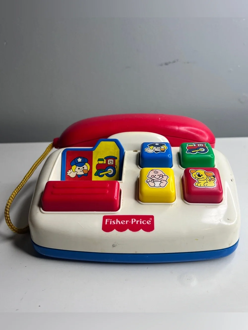 Vintage 1998 Fisher-Price Ring 'n Rattle Toy Phone (model #71303) - WORKS!